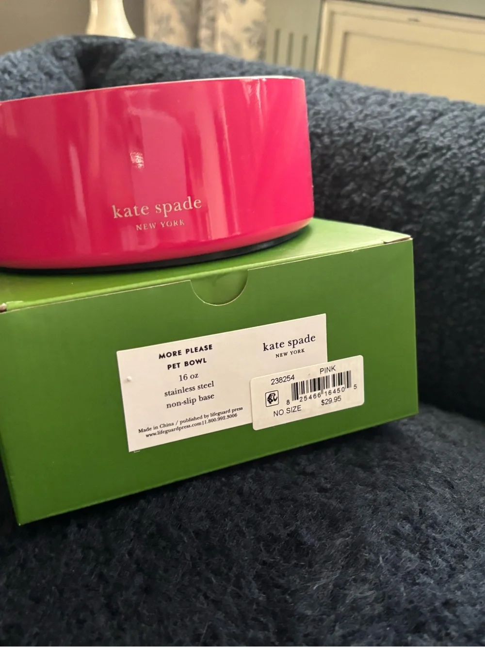 Kate Spade Dog Bed,Bowl,Bandana Set NEW!!♠️🐕🐾🦴🐶